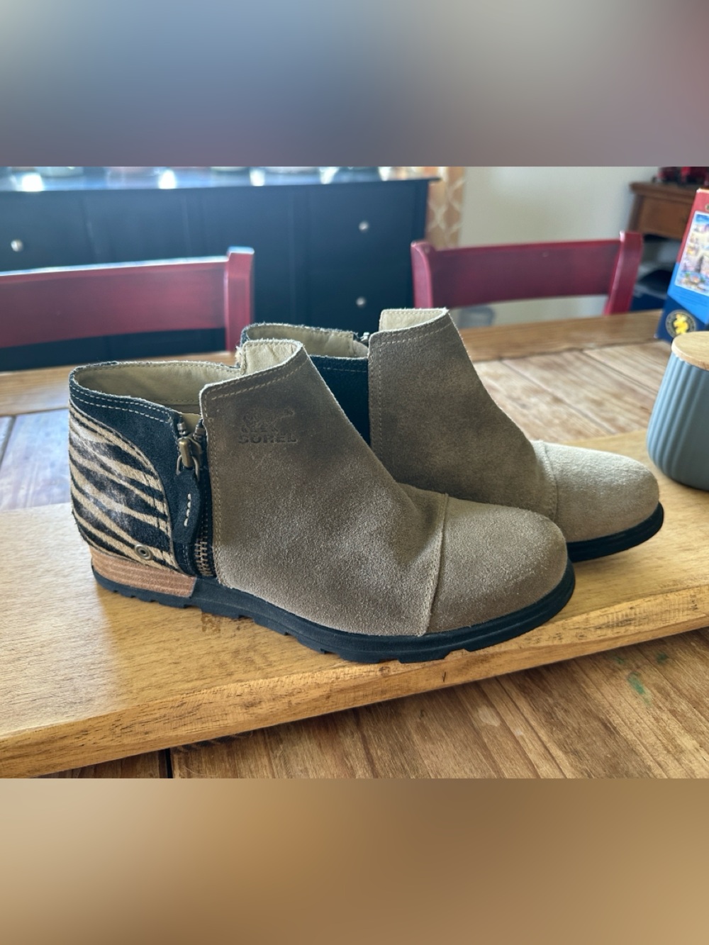 Sorel Major Low Ankle Boots in Tab/Zebra